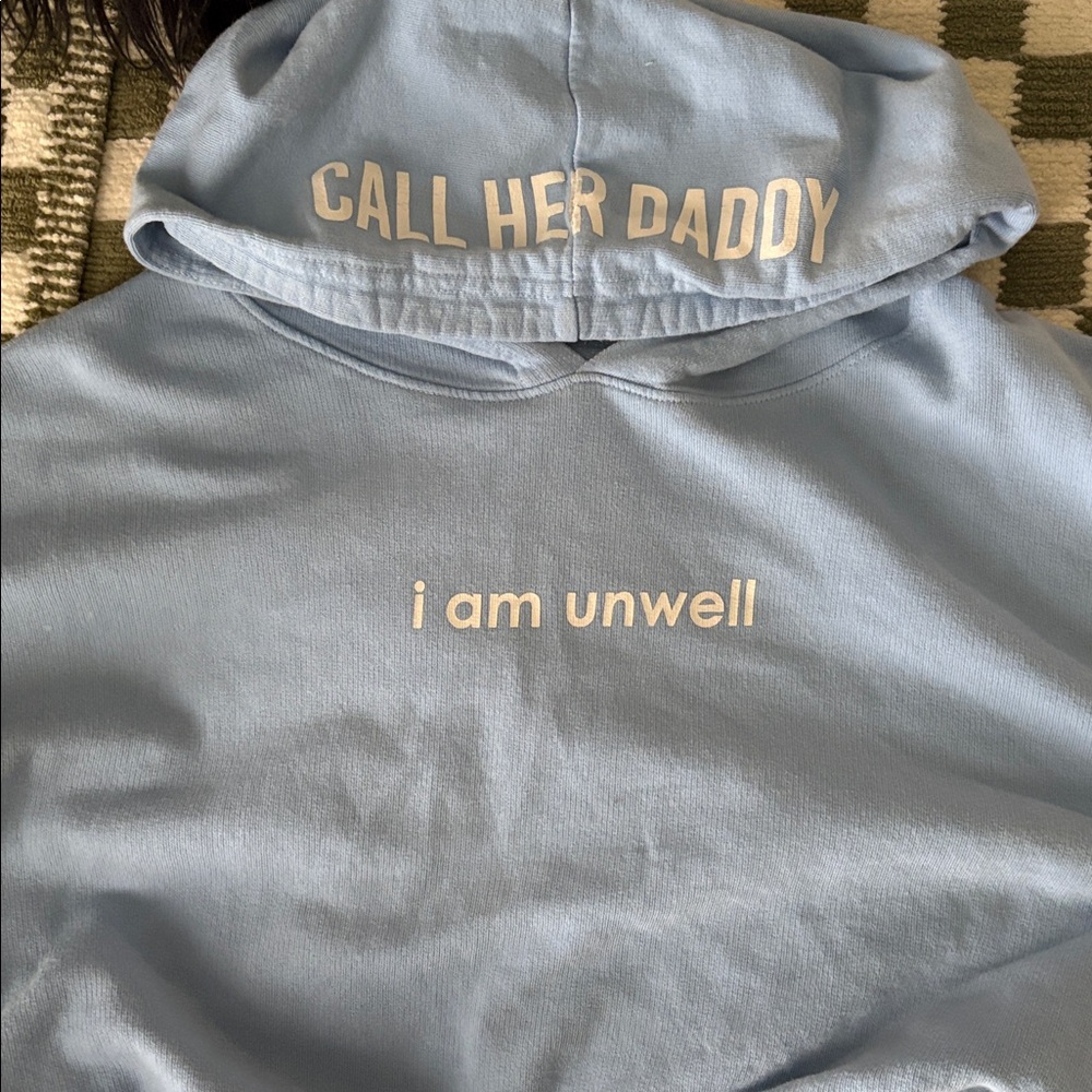 Call Her Daddy Women's Blue Crew Neck Sweater